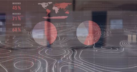 abstract financial landscape with global data and isohypses overlay - Download Free Stock Images Pikwizard.com