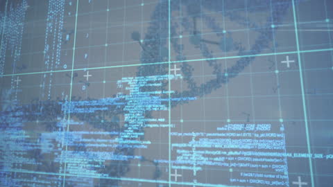 Digital DNA Strand with Programming Code Overlay