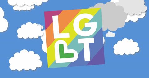 Vibrant LGBT Pride Sign with Rainbow Colors - Download Free Stock Images Pikwizard.com