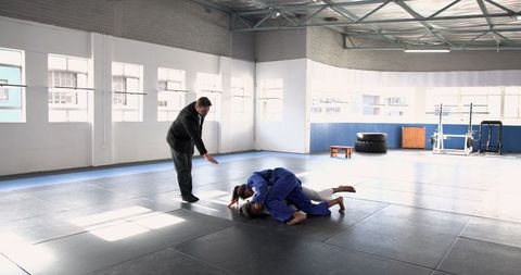 Teenage Martial Arts Training in Modern Gym