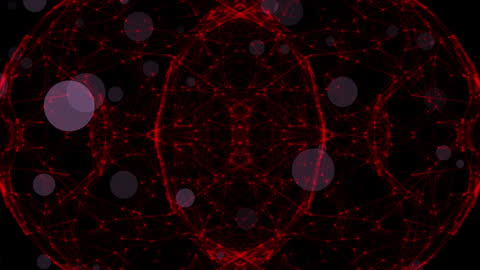 Rotating DNA Strand Overlaid on Complex Brain Network