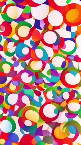 Vibrant Abstract Geometric Shapes in Colorful Pattern