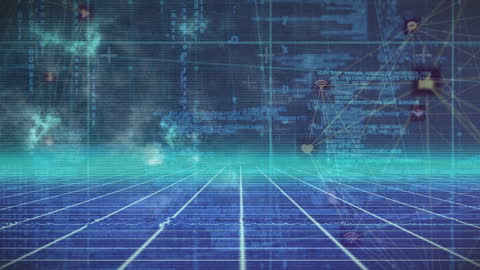 Digital Network Lines and Data Flow Background