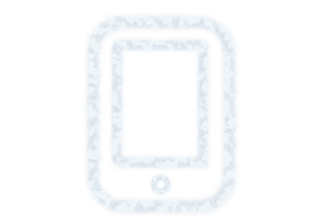 Cloud Textured Smartphone Symbol on Transparent Background