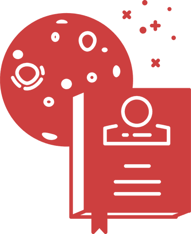 Red Book with Moon and Stars Illustration on Transparent Background - Download Free Stock Videos Pikwizard.com