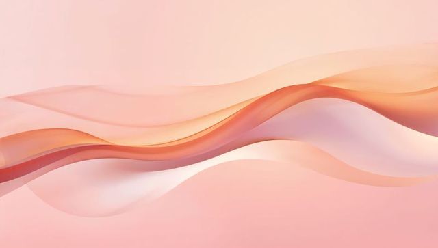 Flowing pastel ribbons abstract waves with soft gradient curves and layered translucence