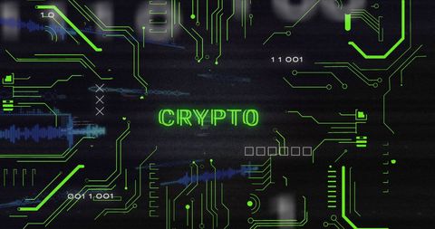 Futuristic Crypto Technology Interface Background - Download Free Stock Images Pikwizard.com