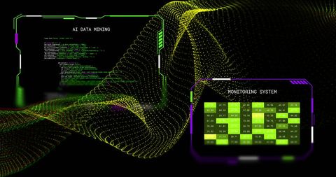 Abstract 3D Network With AI Data Mining Interfaces - Download Free Stock Images Pikwizard.com