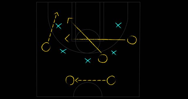 Digital Basketball Strategy and Tactics Diagram - Download Free Stock Images Pikwizard.com