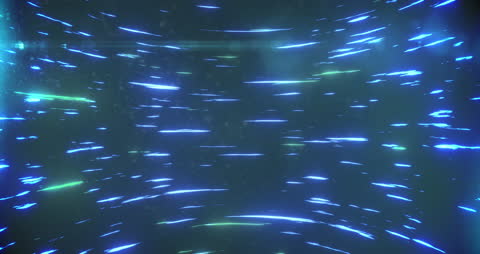 Dynamic Blue Light Trails on Dark Backdrop