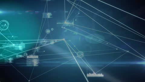 Futuristic Network of Global Digital Connections and Statistics