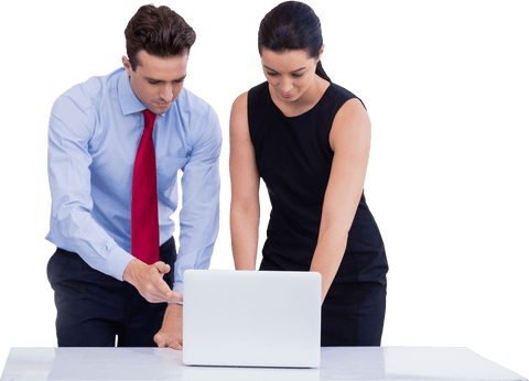transparent communication business people using laptop collaboration - Download Free Stock Videos Pikwizard.com