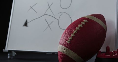 strategic planning concept with football and game plan - Download Free Stock Images Pikwizard.com