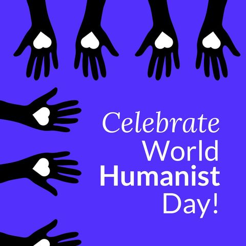 world humanist day celebration with heart symbol hands - Download Free Stock Templates Pikwizard.com