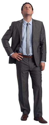 Transparent View: Professional Businessman Checking Progress