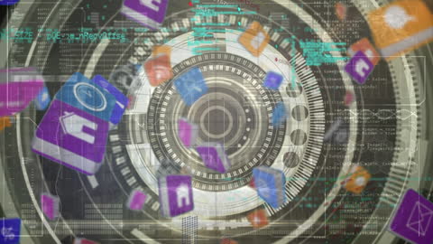 Futuristic Digital Vision with Data Interface and Icons