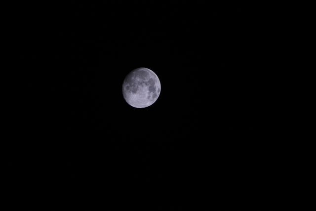 Half Full Moon in Night Sky - Download Free Stock Photos Pikwizard.com