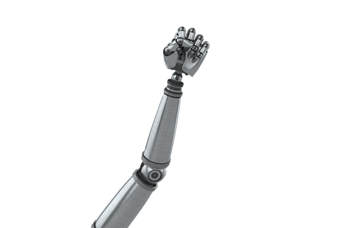 robotic arm illustration with raised fist on transparent background - Download Free Stock Videos Pikwizard.com
