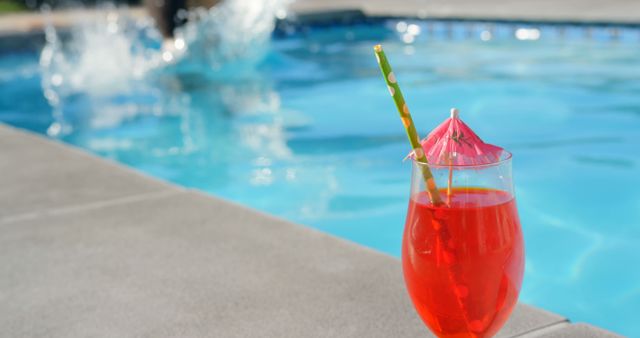 Refreshing Summer Cocktail by Poolside - Download Free Stock Images Pikwizard.com