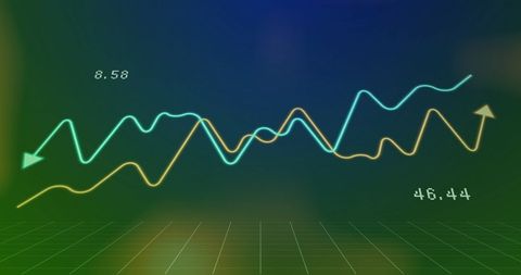Futuristic Data Analysis with Digital Graphs on Gradient - Download Free Stock Images Pikwizard.com
