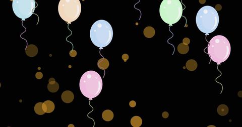 Colorful Balloons with Golden Dots for Festive Celebrations - Download Free Stock Images Pikwizard.com