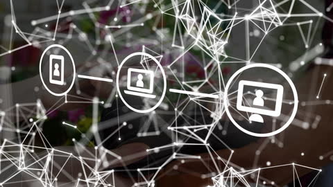 Global Technology Network and Connectivity Concept