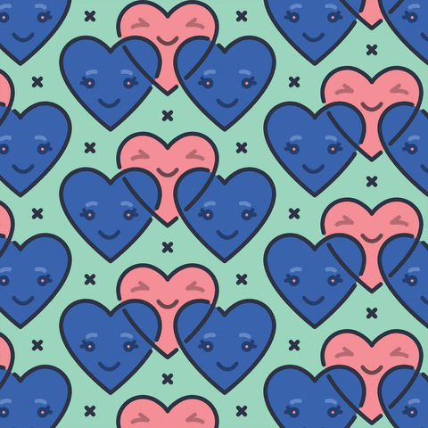 seamless transparent heart pattern with smiley faces - Download Free Stock Videos Pikwizard.com