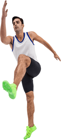 competitive runner jumping hurdle on transparent background - Download Free Stock Videos Pikwizard.com
