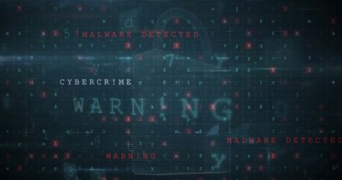 Cybersecurity Threat Warning with Malware Detected Alert - Download Free Stock Images Pikwizard.com