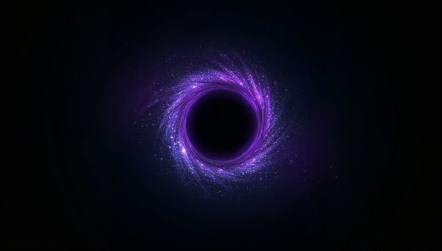 Violet Cosmic Vortex with Central Black Void