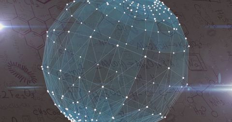 Digital Chemistry Network with Abstract Connections - Download Free Stock Images Pikwizard.com