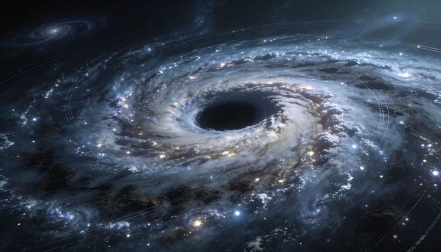 Revealing spiral galaxy feeding supermassive black hole with swirling accretion disk