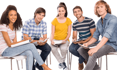 transparent group of diverse college students studying together - Download Free Stock Videos Pikwizard.com