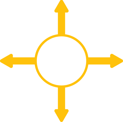 yellow directions with transparent circle and vector arrows - Download Free Stock Videos Pikwizard.com