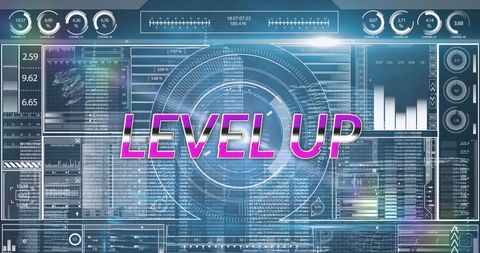 Level up digital interface with data graphics