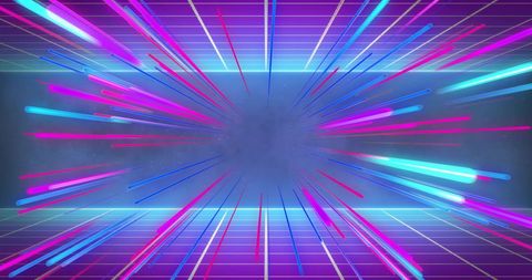 futuristic neon light beams over abstract digital grid - Download Free Stock Images Pikwizard.com