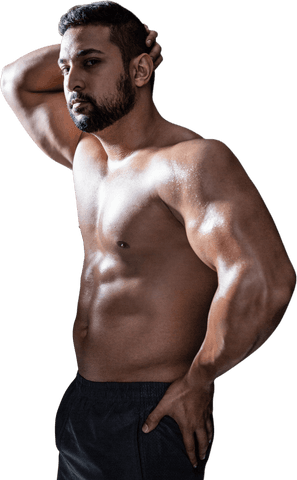 Transparent Muscular Man Displaying Strength and Fitness - Download Free Stock Videos Pikwizard.com