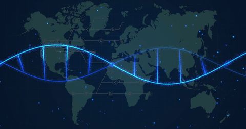 Global Innovations in Genetic Research Highlighted by DNA Overlay - Download Free Stock Images Pikwizard.com