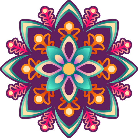 vibrant mandala on transparent background with layered petals - Download Free Stock Videos Pikwizard.com