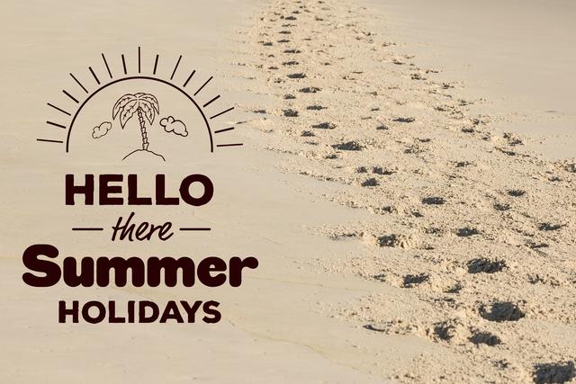 Digital composite of hello there summer holidays vector