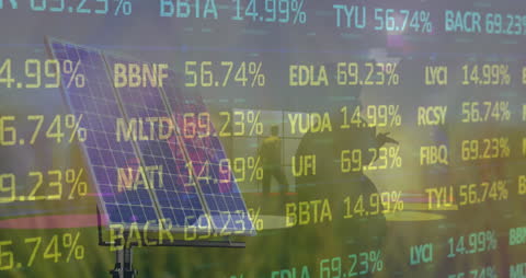 Digital Interface with Solar Panel and Stock Market Data