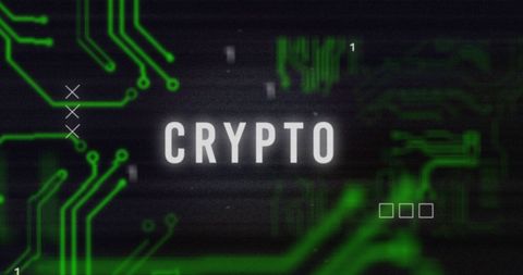 Glitchy Cryptocurrency Digital Circuitboard Visualization - Download Free Stock Images Pikwizard.com
