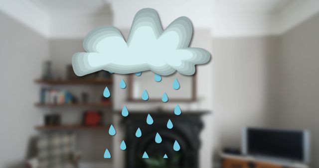 Digitally Created Cloud Moving Above Living Room - Download Free Stock Images Pikwizard.com