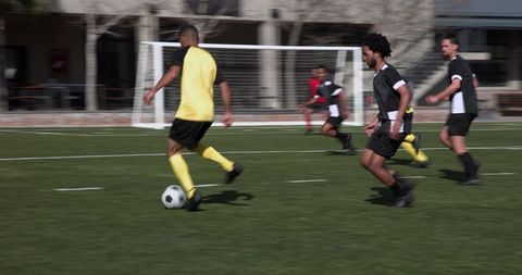 Dynamic Soccer Match Capturing Intense Field Action - Download Free Stock Images Pikwizard.com