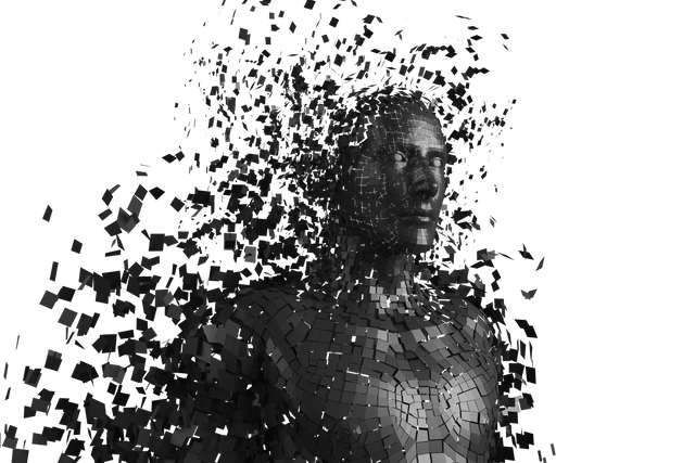 Futuristic Black Figure Disintegrating on Transparent Background - Download Free Stock Videos Pikwizard.com