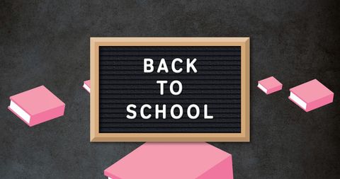 Back to School Concept with Text and Book Icons - Download Free Stock Images Pikwizard.com