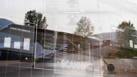 Aircraft Data Analysis Interface Futuristic Concept