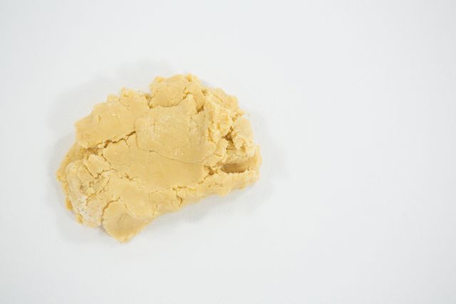 Close-up of cookie dough on white background