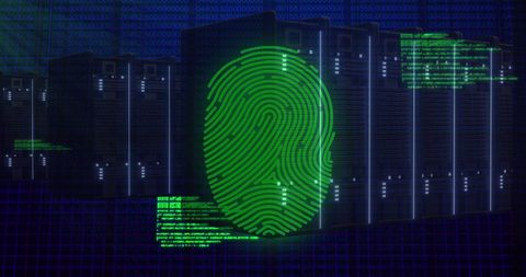 Biometric Fingerprint Security on Digital Servers - Download Free Stock Images Pikwizard.com