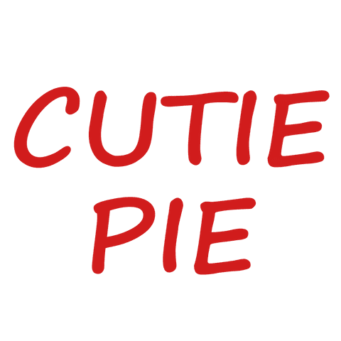 red cutie pie text on transparent background - Download Free Stock Videos Pikwizard.com